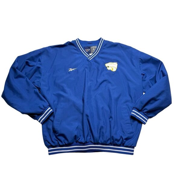 Vintage Reebok Panthers V Neck Pullover Men’s Blue Sz XL FLAW - Picture 12 of 12